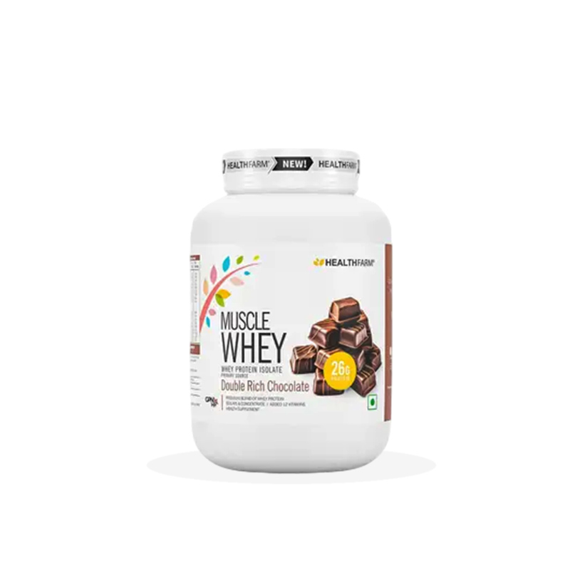 Healthfarm Muscle Whey Protein 2Kg Double Rich Chocolate
