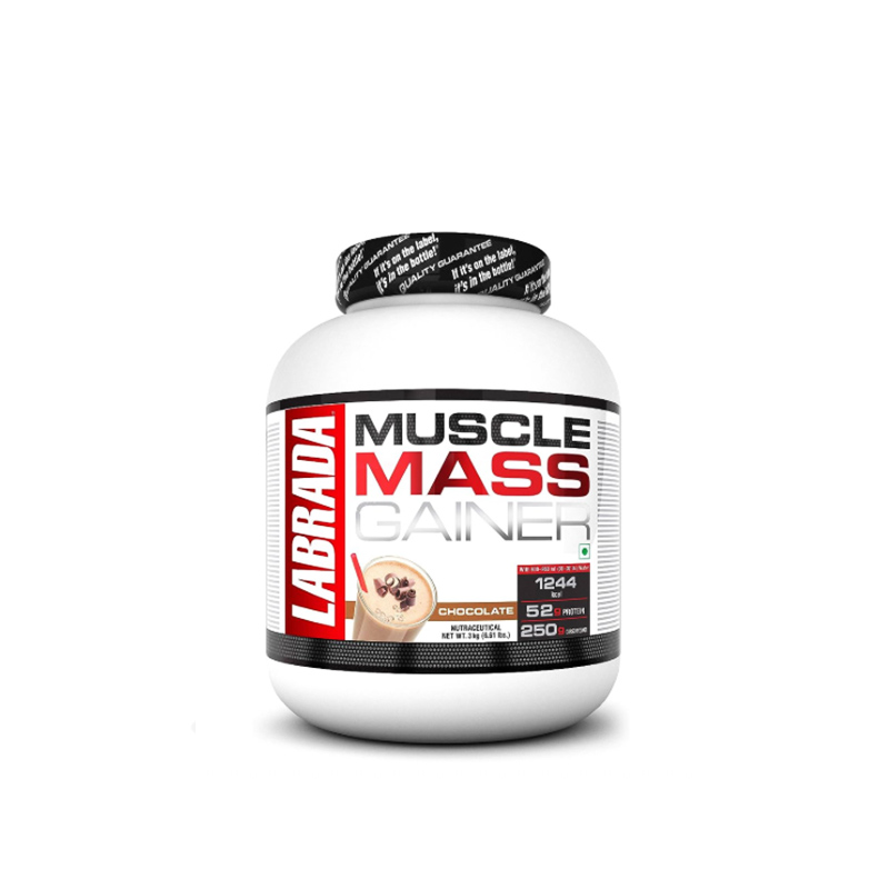 Labrada Muscle Mass Gainer Powder 3kg Chocolate Front View