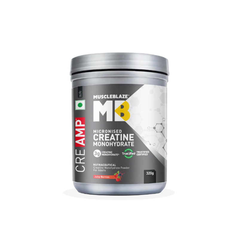 MuscleBlaze Micronised Creatine Monohydrate CreAMP™ – Juicy Berries (320 g)