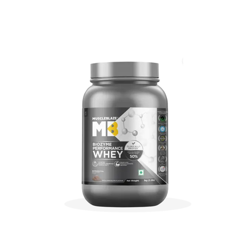 MuscleBlaze Biozyme Performance Whey Protein Powder 1Kg Rich Chocolate – Fit Force Supplements