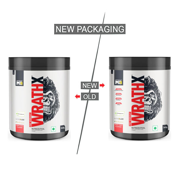 MuscleBlaze WrathX Energy Boost Supplement Packaging