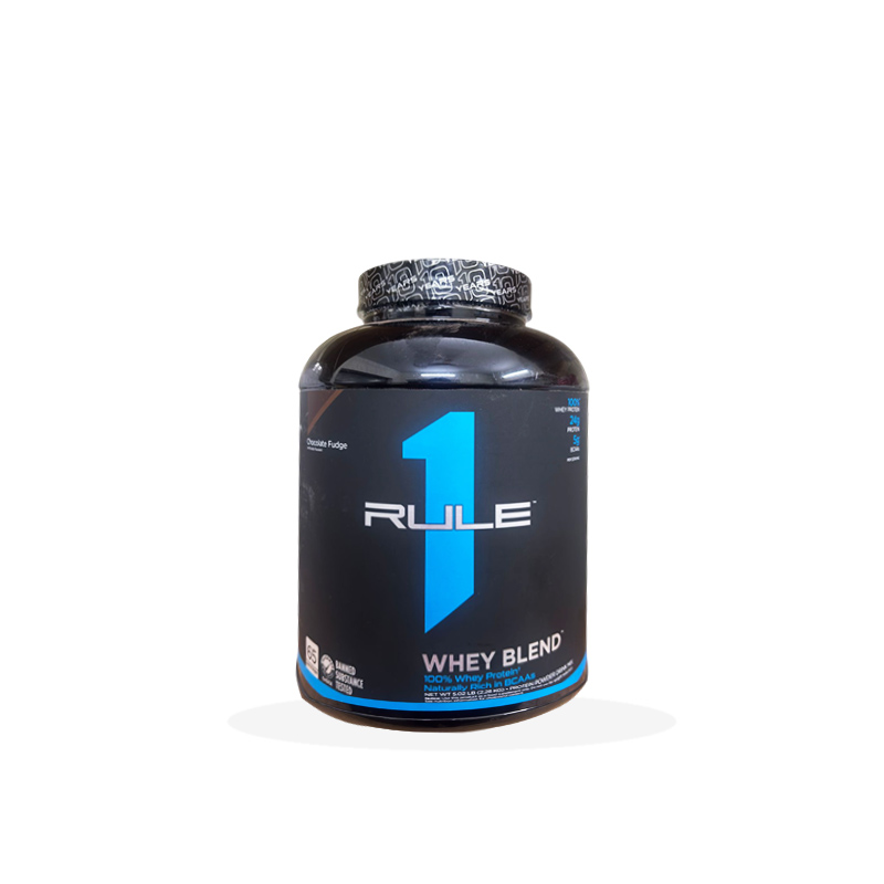 Rule 1 Whey Blend Chocolate Fudge – Front Packaging