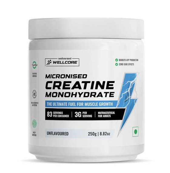 Wellcore Micronized Creatine Monohydrate – Unflavoured 250g